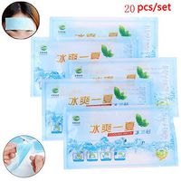 Myonly 20Pcs Polymer Hydrogel Cooling Sticker Fever Down Patch Antipyretic Headache Relieve Pain Pad Lower Temperature Paste Ice Gel