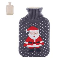 2L Cute Hot-Water Bottle Water Bag Water Injection handwarmer Pocket Santa Claus