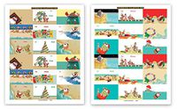 72 Beach Theme Gift Tag Stickers for Presents - Beach Assorted Christmas Stickers