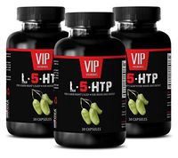 L 5 tryptophan - L-5-HTP for a Good Night's Sleep, for Mood and Energy - Stress and Anxiety Relief Supplement - 3 Bottles 90 Capsules