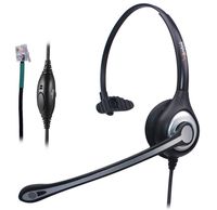 Wantek Corded Telephone Headset Mono w/Noise Canceling Mic for ShoreTel Plantronics Polycom Zultys Toshiba NEC Aspire Dterm Nortel Norstar Meridian Siemens ROLM Packet8 Landline Deskphones(F600S2)