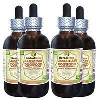 Jamaican Dogwood (Piscidia Piscipula) Tincture, Dried Bark Liquid Extract (Brand Name: HerbalTerra, Proudly Made in USA) 4x4 fl.oz (4x120 ml)
