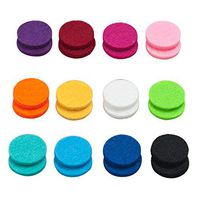 ThirdTimeCharm 12 Colors Essential Oil Diffuser Locket Necklace Refill Pads Aromatherapy Diffuser Necklace Replacement Pads (24 Pcs)