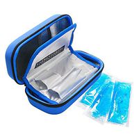 YOUSHARES Insulin Cooler Travel Case - Handy Medication Insulated Diabetic Carrying Cooling Bag for Insulin Pen, Glucose Meter and Diabetic Supplies with 3 Cooler Ice Pack (Blue)