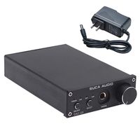 SUCA-AUDIO Mini Hi-Fi DAC Optical/Coaxial/USB DAC Adapter Decoder Digital-to-Analog Converter & Audio Headphone Amplifier Stereo Preamplifier 24bit/192KHz with DC 12V Power Plug - Black