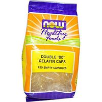 Now Foods, Healthy Foods, Double "00" Gelatin Caps, 750 Empty Capsules - 3PC
