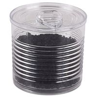 Solia Plastic Transparent Tin Can with Lid, 2 oz. 200 Pack