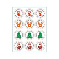 SUPVOX 20 Sheets/240pcs Christmas Sealing Stickers Self Adhesive Christmas Elements Stickers Decorative Seal Stickers for Gift Packaing Envelope 3M