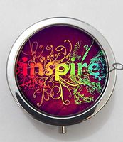 BlackKey Inspire Beautiful Inspirational Word 3-Compartment Decorative Pocket Gift Box Case Organizer for Pill, Color 1 -1687