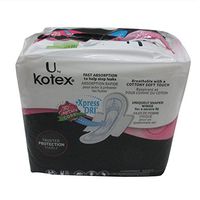 Kotex Ultra Thin Pads with Wings, Regular, Unscented 18 ea (Pack Of 3)