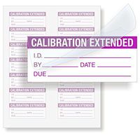 SmartSign "Calibration Extended" Label | 1.5" x 0.625" Polyester Tag with Clear Flap, Pack of 140