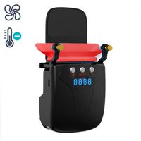 ElementDigital Laptop Cooler Radiator Cooling Fan with LCD Dispaly Auto-Temp Detection Wind Speed Unique Clamp Design for Laptop Notebook Ultrabook, MacBook, Chromebook, Dell (Black)