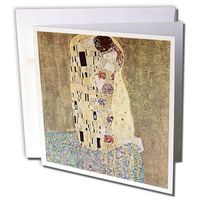 3dRose Famous Klimt Painting The Kiss - Greeting Cards, 6 x 6 inches, set of 12 (gc_45030_2)