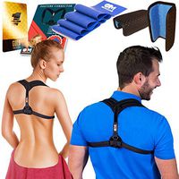 Posture Corrector Clavicle Support Brace for Women & Men + Resistance Band for Fix Upper Back Pain – Adjustable Posture Brace for Improve Bad Posture | Thoracic Kyphosis Brace by Only1MILLION