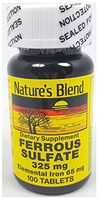 Nature`s Blend Ferrous Sulfate 325mg Tablets 100 ct
