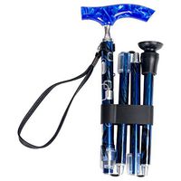 Folding Adjustable with Color Coordinated Lucite Handle - Blue