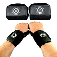 Spot Lion Fitness Wrist Wraps (Professional Quality) Powerlifting, Bodybuilding, Weight Lifting Wrist Supports for Weight Training - Solid Black.