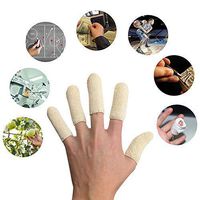 EvridWear Premium Cotton Comfort Cushion Finger Toe Thumb Cot Sleeves Protect Fingertips Hand Eczema Skin Cracking Calluses Wicks Moisture Jewelry Clean Smudges (20PCS) (Short Length)