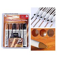 Wood Furniture Repair Kit | Laminate Scratch Repair Kit Perfect for Any Wood Shade Furnitures | 12Pcs Wood Markers and Crayons with Sharpener | Easy Color Matching | Long Lasting Effect
