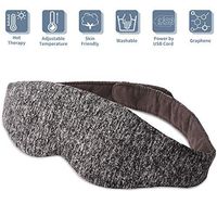 Rooftree-Moist-Heat-Eye-Compress-Mask, Electric USB Heated Eye Mask, Adjustable Temperature Time Control, Comfortable Hot Compress Therapy, Sleep Mask for Puffy Eyes, Dry, Tired Eyes and Dark Circles