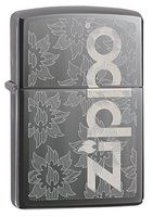 Zippo Logo Black Ice Pocket Lighter
