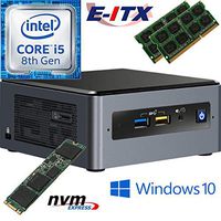 Intel NUC8I5BEH 8th Gen Core i5 System, 8GB Dual Channel DDR4, 120GB M.2 PCIe NVMe SSD, Win 10 Pro Installed & Configured by E-ITX