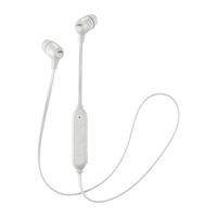 JVC Marshmallow Wireless Earbuds, Bluetooth Connectivity, Memory Foam Ear Pieces for Secure Fit - HAFX29BTW (White)