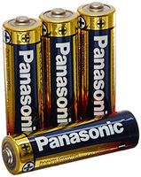Panasonic AM-3PA/4B Alkalineplus AA Batteries, 4 Pack (Black)
