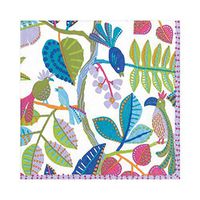 Caspari Kookaburra Paper Luncheon Napkins in White, 20 Per Package
