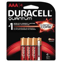 Duracell - Quantum Alkaline Batteries with Duralock Power Preserve Technology, AAA, 4/Pk QU2400B4Z (DMi PK