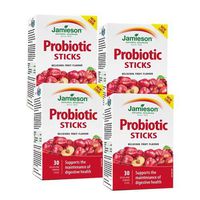 Jamieson Probiotic Sticks, Natural Red Plum Flavour. 30 Powder Sticks (4)