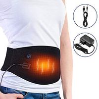 Electric Waist Heating Pad, Heated Waist Belt Wrap with 3 Heating Setting for Lumbar Spine Arthritis, Strains, Sprains, Lower Back Pain Relief, Belly Warmer Band for Abdominal Menstrual Cramps