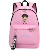 Hosston Kpop BTS Bangtan Boys Backpack Unisex Casual Schoolbag Laptop Bag College Bag Travel Rucksack Nice Gift for A.R.M.Y (Pink 04-J-HOPE)