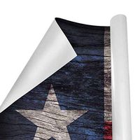 Gift Wrapping Paper Roll Texas Flag Pattern on Wooden Board Texture,Retro Vintage Style_ for Birthday,Holiday,Wedding,Baby Shower Gift Wrap - 3Rolls - 58inch x 23inchPerRoll
