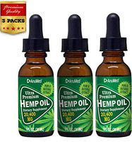 (3-Pack) Premium Organic Hemp Oil Extract Drops (20,400mg) for Stress, Sleep, Skin, Hair, Boost Immunity, Anxiety& Brain Function Best Quality & Organic Natural Hemp Oil (100% Grown and Made in USA)