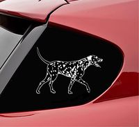 Slap-Art Walking Dalmation Dog Vinyl Decal Sticker (White)