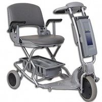 Tzora - Easy Travel Elite - Folding Lightweight Travel Scooter - 3-Wheel - Silver