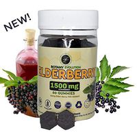 Elderberry Gummies, Botany Evolution Herbal Supplements with V1500mg Elderberry Extract, Gluten-Free, Immune Health, 60 Gummies