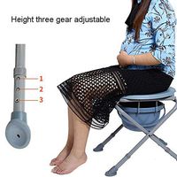 XIAOXIAO Elderly Bedside Commode, Camping Bedside Toilet Portable Toilet Non-Slip Non-Slip Bearing Strong Bearing 180Kg Foldable