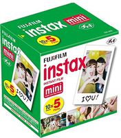 Fujifilm Instax Mini Instant Film, 10 Sheets x 5 packs (Total 50 Shoots)