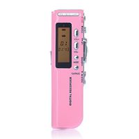Loveboat Multifunctional Portable Rechargeable 8GB 650HR Digital Dictaphone Audio Voice Recorder USB Drive MP3 Player (Pink)