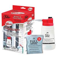 Full Crystal Kit - Bottle, Lid with Hose Attachment, and 4 oz. Crystal Powder Exterior Window Cleaner Packet for Glass and Screens (Cleans Up To 20 Windows)