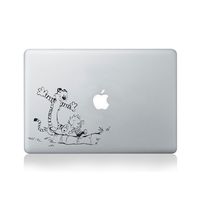 Calvin and Hobbes Walking on Log Vinyl Sticker for MacBook (13-inch MacBook and 15-inch MacBook) / Laptop/Guitar