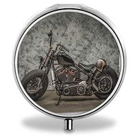 Pill Organizer, Pill Case, Daily Pill Box for Vitamin/Fish Oil/Supplements -Harley Davidson Motorcycle