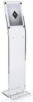 Displays2go Clear Acrylic Sign Stand for 8-1/2 x 11 Inches Graphics, Free-Standing, Single Sided with Acrylic Face Plate (TLHAC8511)