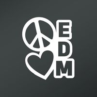 Peace Love EDM Vinyl Decal Sticker | Cars Trucks Vans Walls Laptops Cups | White | 5.5 X 4.5 Inch | KCD1687