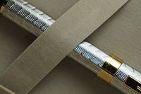 Sheaffer Prelude Signature Silver & 22kt Gold Snakeskin Pattern Medium Nib Fountain Pen Its Original Premium Design Gift Box. by A.T . CROSS /SHEAFFER