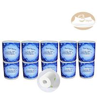 White Toilet Paper Toilet Roll Tissue Roll Pack of 10 3Ply Paper Towels Tissue, Bulk Packaged Bathroom Tissue, 3 Ply Toilet Tissue White Toilet Paper Soft Tissues (10PCS)
