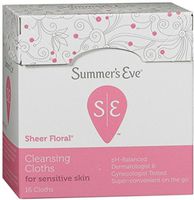 Summer's Eve Eve Cleansing Cloths for Sensitive Skin, Sheer Floral 16 ea (Pack of 9)