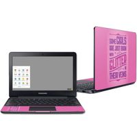 Mightyskins Skin Compatible with Samsung Chromebook 3 11.6" - Glitter Girls | Protective, Durable, and Unique Vinyl Decal Wrap Cover | Easy to Apply, Remove, and Change Styles | Made in The USA